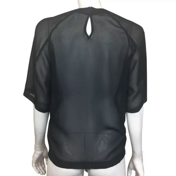 BCBGeneration Black Floral Top - Picture 4 of 6